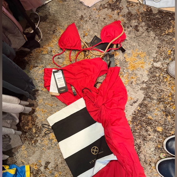 Vix red bikini and sarong NWT - Picture 3 of 3